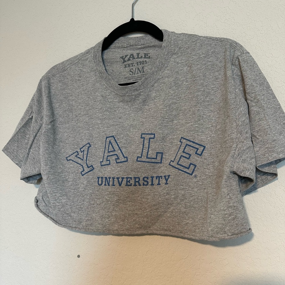 Yale University Grey Crop Tee - Women's